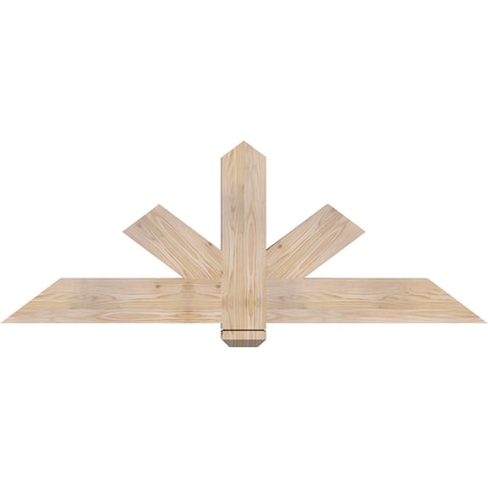 Ekena Millwork Kennewick Smooth Timber Gable Bracket, Douglas Fir, 60"W x 22"H x 3 1/2"D x 5 1/2"F, 9/12 Pitch GBW060X22X0406KEN00SDF